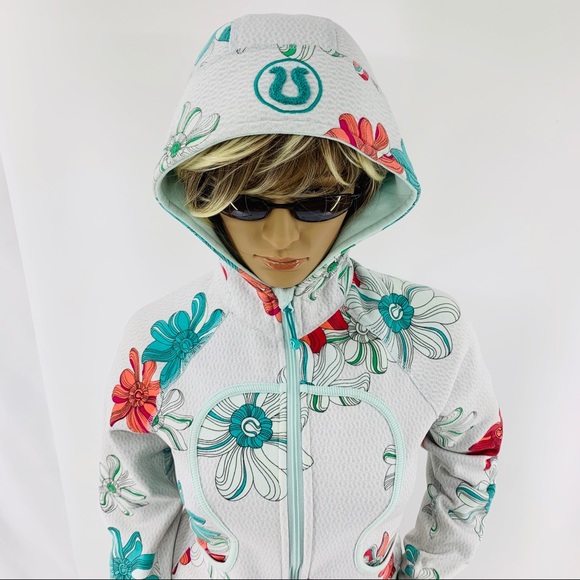 lululemon athletica Tops - Lululemon Light Color Floral Scuba Hoodie